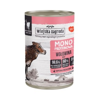 PAN MIĘSKO Wiejska Zagroda (dorosły) Monobiałkowa Wołowina Karma mokra dla kota 400g