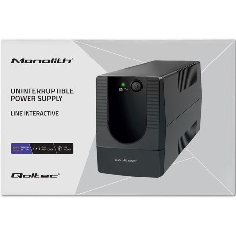 Qoltec QOLTEC ZASILACZ AWARYJNY UPS LINE INTERACTIVE | MONOLITH | 850VA | 480W