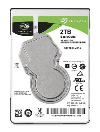 Seagate Dysk HDD Seagate Barracuda ST2000LM015 (2 TB ; 2.5"; 128 MB; 5400 obr/min)