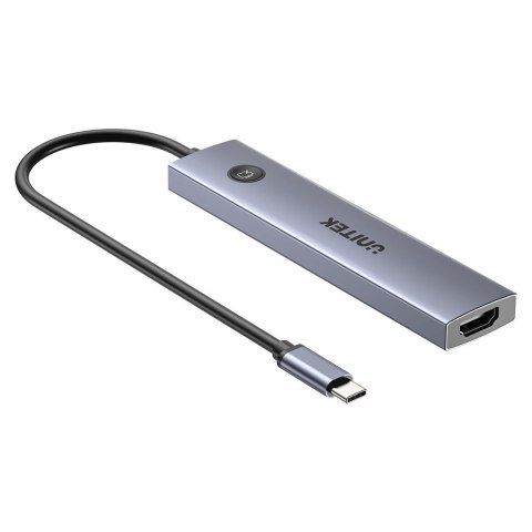 UNITEK UNITEK HUB USB-C 7W1 PD 100W HDMI 2.0 Z PRZYCISKIEM ON/OFF