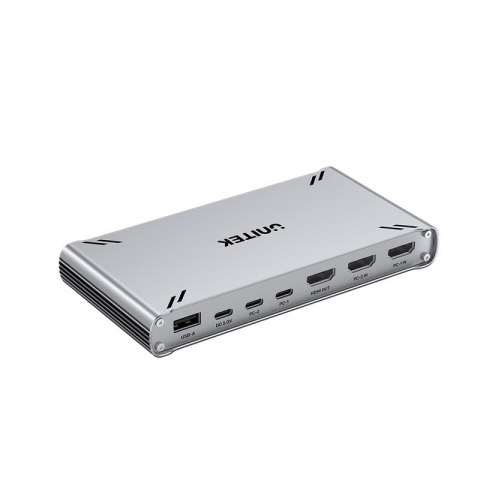UNITEK UNITEK PRZEŁĄCZNIK KVM USB-C 10GBPS Z HDMI Z TRANSFEREM PLIKÓW MIĘDZY SYSTEMAMI
