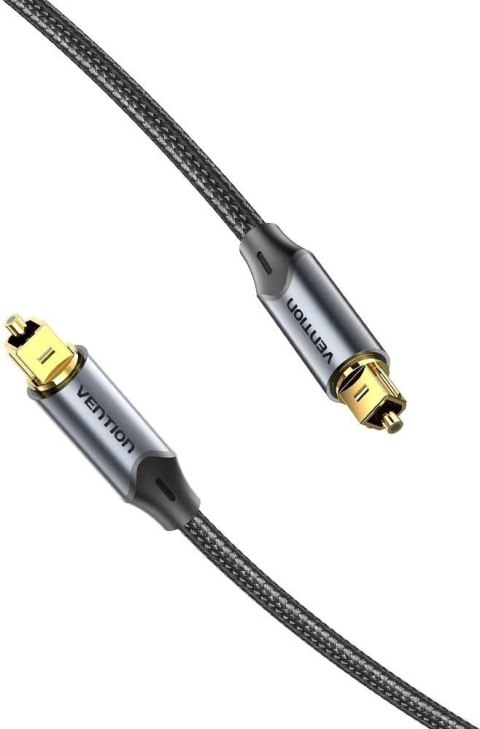 Vention Kabel audio optyczny Vention w oplocie z aluminiowym złączem 10m czarny