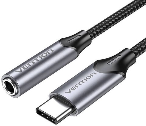 Vention Przejściówka audio Vention USB-C do gniazda słuchawkowego 3,5 mm z adapterem DAC ze stopu aluminium 1m