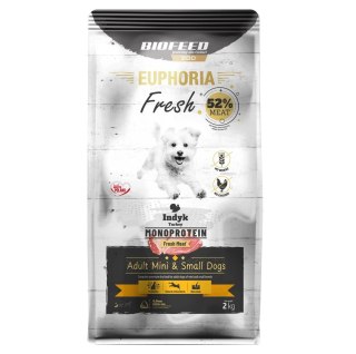 BIOFEED BIOFEED Euphoria Fresh Meat Adult Mini & Small Indyk Monoprotein 2kg