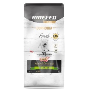 BIOFEED BIOFEED Euphoria Fresh Meat Adult Mini & Small Indyk i Jagnięcina 8kg