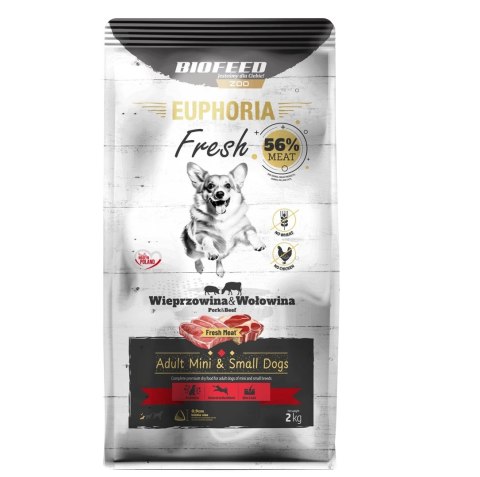 BIOFEED BIOFEED Euphoria Fresh Meat Wieprz/Wołow Xs/S 2kg