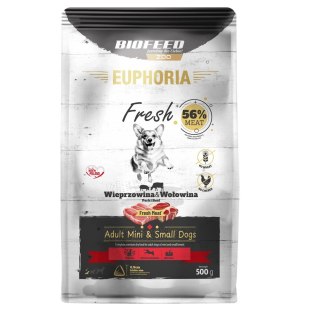 BIOFEED BIOFEED Euphoria fresh meat adult wieprz/wołow xs/s 0,5kg
