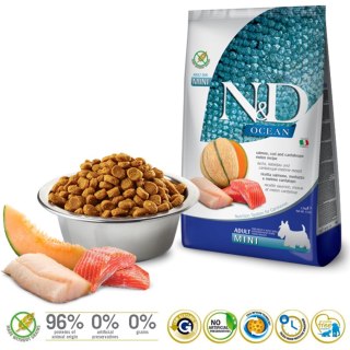 Farmina FARMINA N&D Ocean Dog Salmon, Cod&Cantaloupe - sucha karma dla psa - 2,5 kg