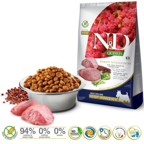 Farmina FARMINA N&D QUINOA DOG WEIGHT MANAGEMENT - sucha karma dla psa - 2,5 kg
