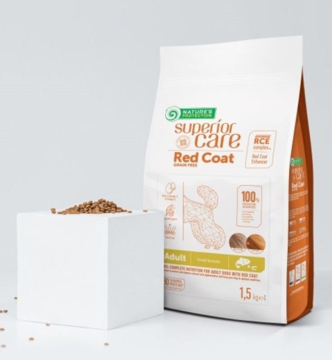 NATURE'S PROTECTION Nature's Protection Red Coat Grain Free Salmon & Krill Adult Small Breeds 1,5kg