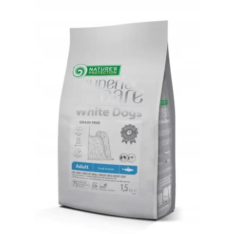 NATURE'S PROTECTION Nature's Protection White Dogs Herring Adult Small Breeds 1,5kg