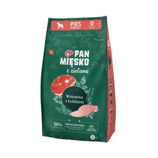 PAN MIĘSKO Pan Mięsko Wołowina z królikiem karma sucha dla psa 3kg