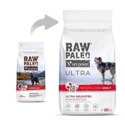 VetExpert VetExpert Raw Paleo Ultra Wołowina Medium&Large Adult 10kg