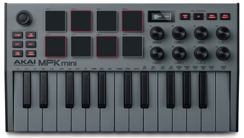 AKAI AKAI MPK MINI 3 GREY - Mini klawiatura sterująca (WYPRZEDAŻ)