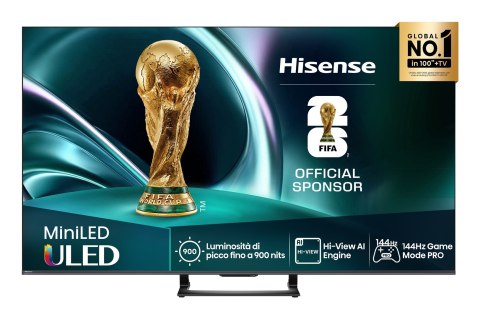 HISENSE Telewizor Hisense 65U7Q ULED 65'' 4K Ultra HD VIDAA Dolby Atmos DVB-T2 Czarny (WYPRZEDAŻ)