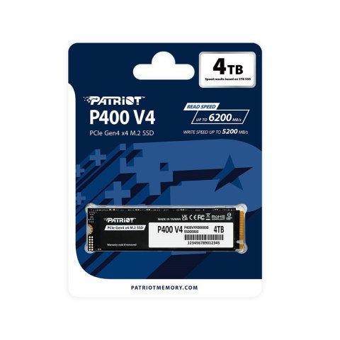 Patriot Memory SSD Patriot P400 V4 4TB M.2 2280 PCI-E x4 Gen4 NVMe