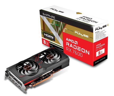 Sapphire Karta graficzna SAPPHIRE Radeon RX 7600 PULSE Gaming OC 8GB
