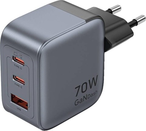 Vention Ładowarka Vention 70W GaN PD 1x USB-A 2x USB-C czarna