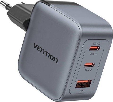 Vention Ładowarka Vention 70W GaN PD 1x USB-A 2x USB-C czarna