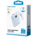Vention Powerbank Vention 10000mAh 2 x USB-C 1x USB-A z wyświetlaczem 22,5W niebieski