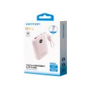 Vention Powerbank Vention 10000mAh 2 x USB-C 1x USB-A z wyświetlaczem 22,5W różowy