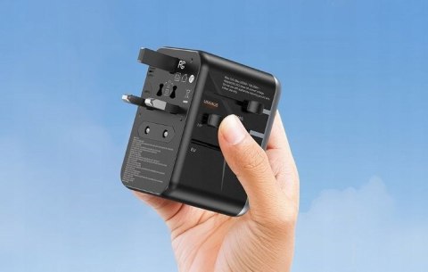 Vention Uniwersalny adapter podróżny z ładowarką Vention 65W GaN 2x USB-A 2x USB-C czarny