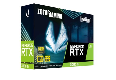 ZOTAC Karta Graficzna ZOTAC GAMING GeForce RTX 3060 Ti Twin Edge LHR 8GB GDDR6 (WYPRZEDAŻ)