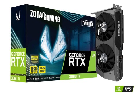 ZOTAC Karta Graficzna ZOTAC GAMING GeForce RTX 3060 Ti Twin Edge LHR 8GB GDDR6 (WYPRZEDAŻ)