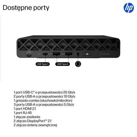 Hewlett-Packard HP ProDesk 4 Mini G1i Ultra 5 225T 16GB DDR5 5600 SSD512 Arc W11Pro 3Y OnSite