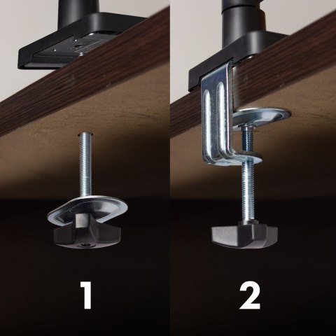 Maclean MACLEAN UCHWYT NA 2 MONITORY, SPRĘŻYNA GAZOWA, 17"-32", 2-10KG, CZARNY MC-134