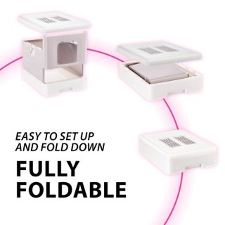 FERPLAST FERPLAST SAHARA TOILET GREY PINK kuweta dla kota