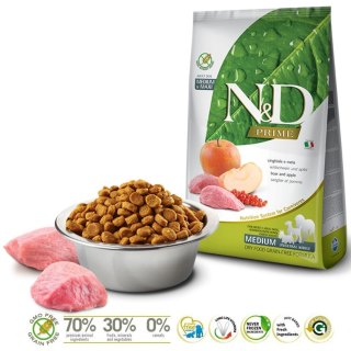 Farmina FARMINA N&D Prime Wild Boar & Apple Adult Medium & Maxi - sucha karma dla psa - 12kg