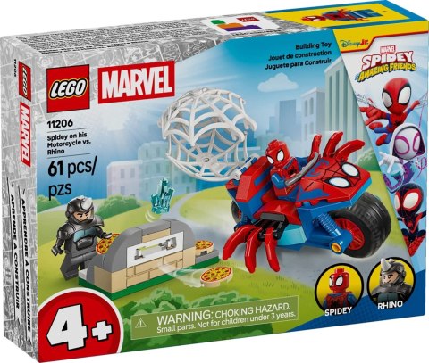 Lego LEGO Marvel Spiderman 11206 Spidey na motocyklu vs. Rhino