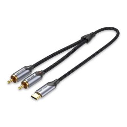 Vention Kabel Audio Vention USB-C na 2RCA męski 1m
