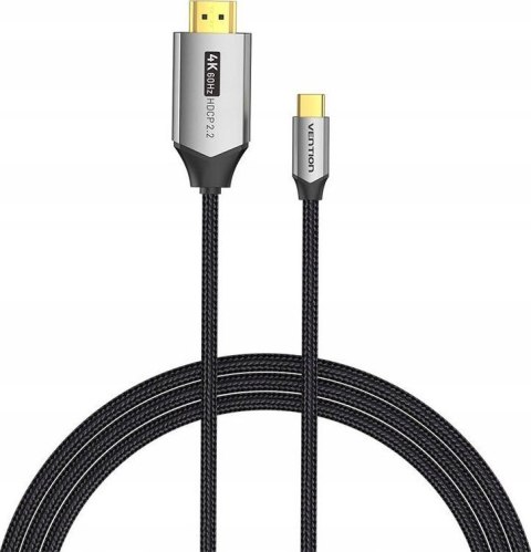 Vention Kabel USB-C do HDMI Vention 4K@60Hz w oplocie 2m szary