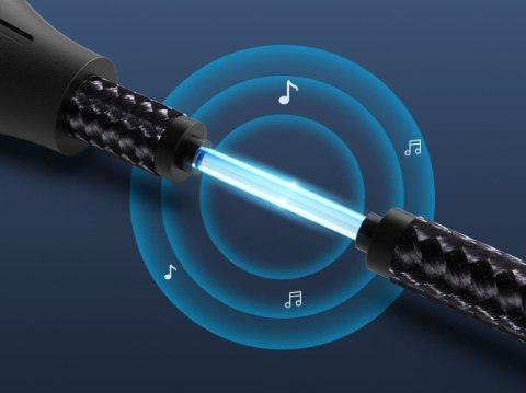 Vention Kabel audio optyczny Vention w oplocie z aluminiowym złączem 5m czarny