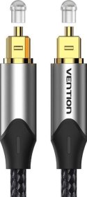 Vention Kabel audio optyczny Vention w oplocie z aluminiowym złączem 5m szary