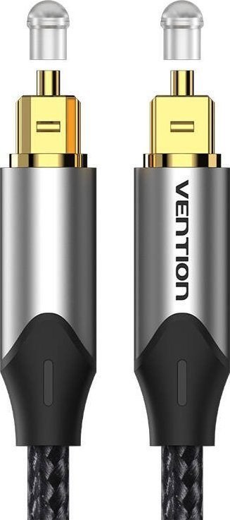 Vention Kabel audio optyczny Vention w oplocie z aluminiowym złączem 5m szary