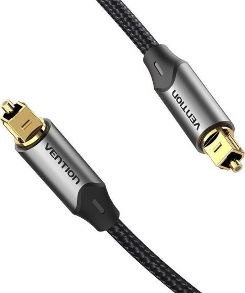 Vention Kabel audio optyczny Vention w oplocie z aluminiowym złączem 5m szary