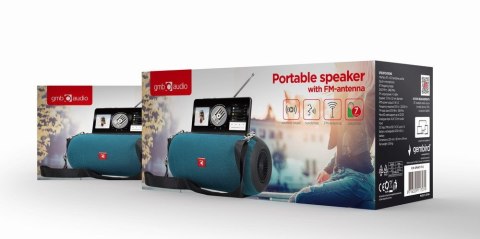 GEMBIRD GEMBIRD PRZENOŚNY GŁOŚNIK BLUETOOTH SPK-BT-17-G FM-RADIO, WBUDOWANY MIKROFON, KOLOR ZIELONY, USB, AUX, MICROSD