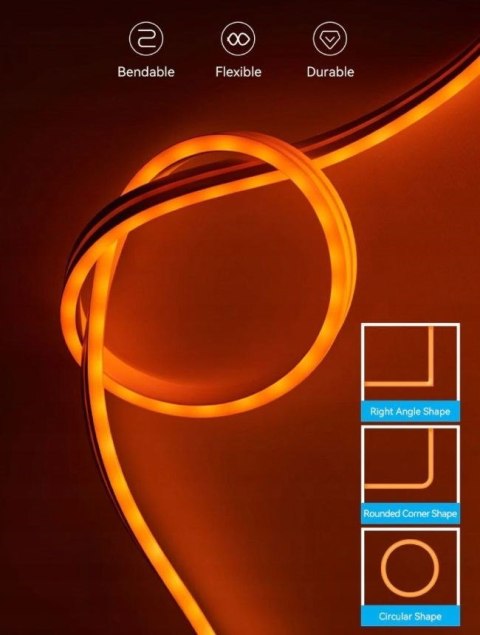 Vention Taśma LED Vention Silicone Neon z pilotem IR i zasilaczem DC 12V 5m