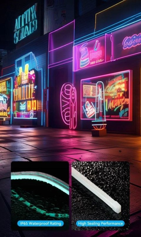 Vention Taśma LED Vention Silicone Neon z pilotem IR i zasilaczem DC 12V 5m