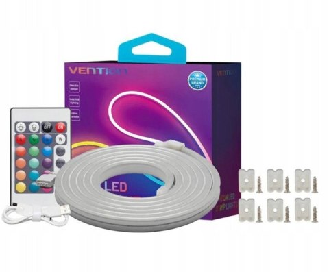 Vention Taśma LED Vention Silicone Neon z pilotem IR zasilanie USB 5V 2m