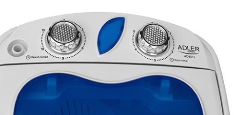 Adler Pralka turystyczna Adler AD 8051 (1000 obr/min; 3 kg; 370 mm; kolor niebieski) (WYPRZEDAŻ)