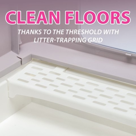 FERPLAST FERPLAST SAHARA TOILET GREY PINK kuweta dla kota