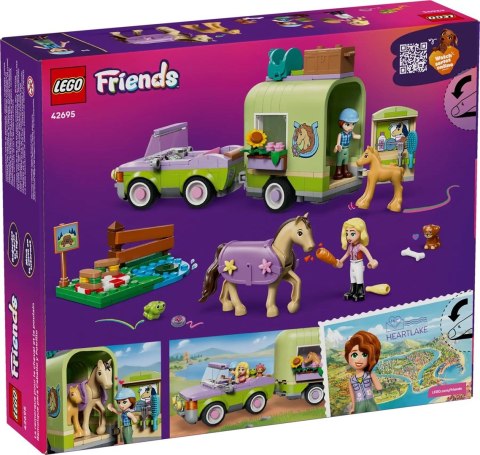 Lego LEGO Friends 42695 Przyczepa do przewozu źrebaków