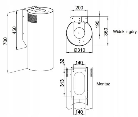 MAAN Okap MAAN Elba WPB 731 złoty piaskowy (WYPRZEDAŻ)