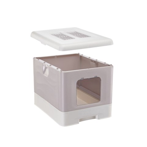 FERPLAST FERPLAST SAHARA TOILET GREY PINK kuweta dla kota