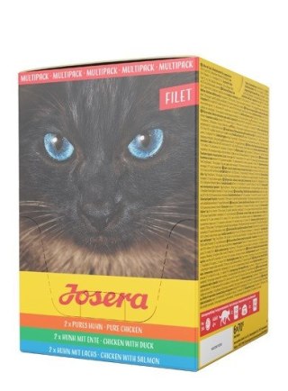 JOSERA JOSERA Multipack - filet z kurczaka, kaczka, łosoś - mokra karma dla kota - 6x70 g