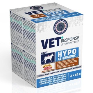 Vet Response VET RESPONSE Hypoallergenic kaczka.4X dla kota 85g